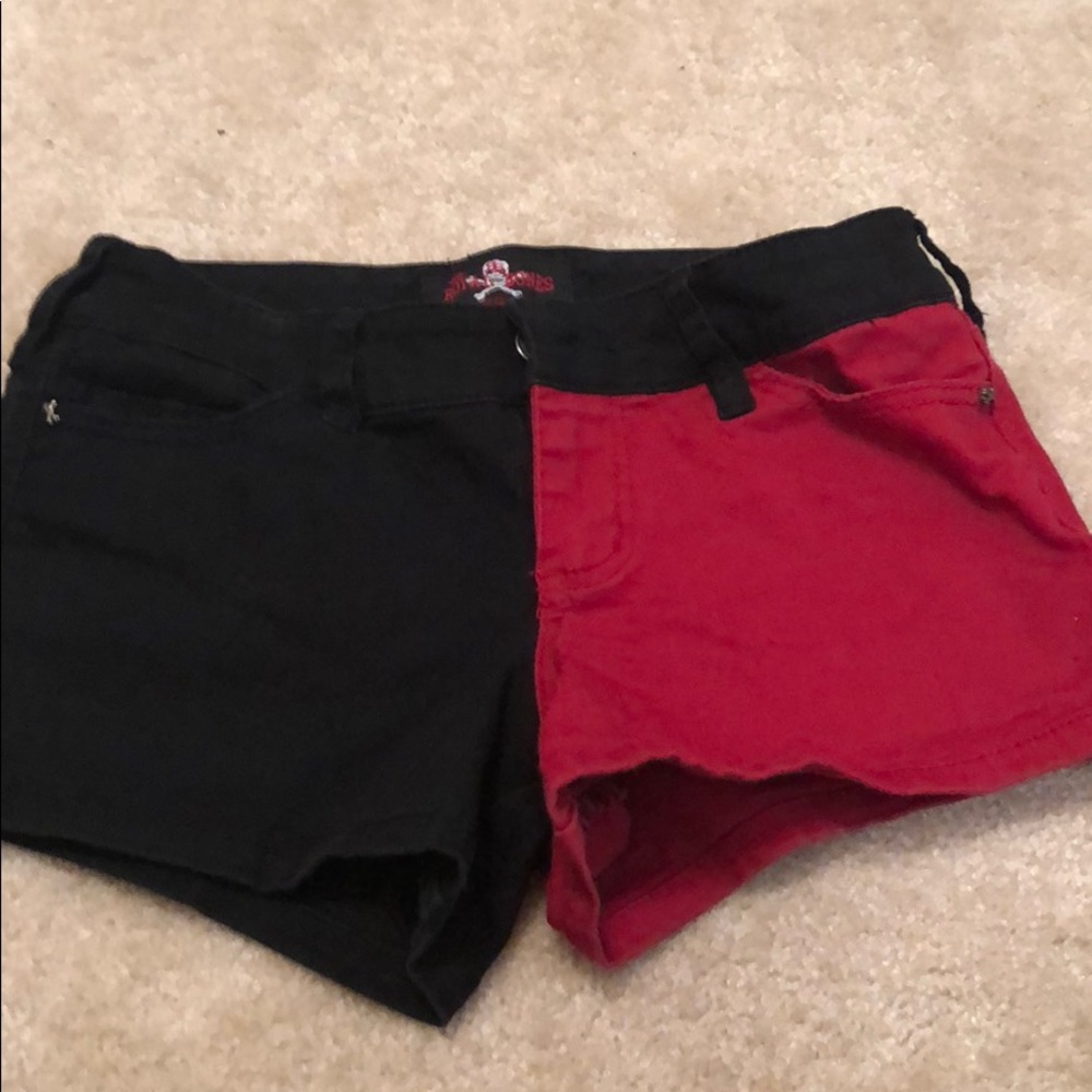 Black and red shorts